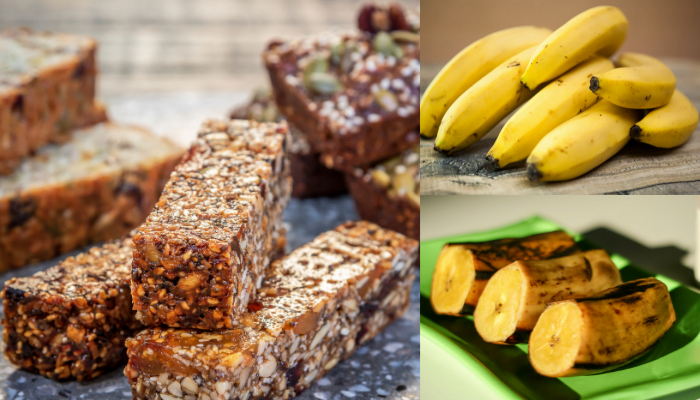 Barras de proteína de banana